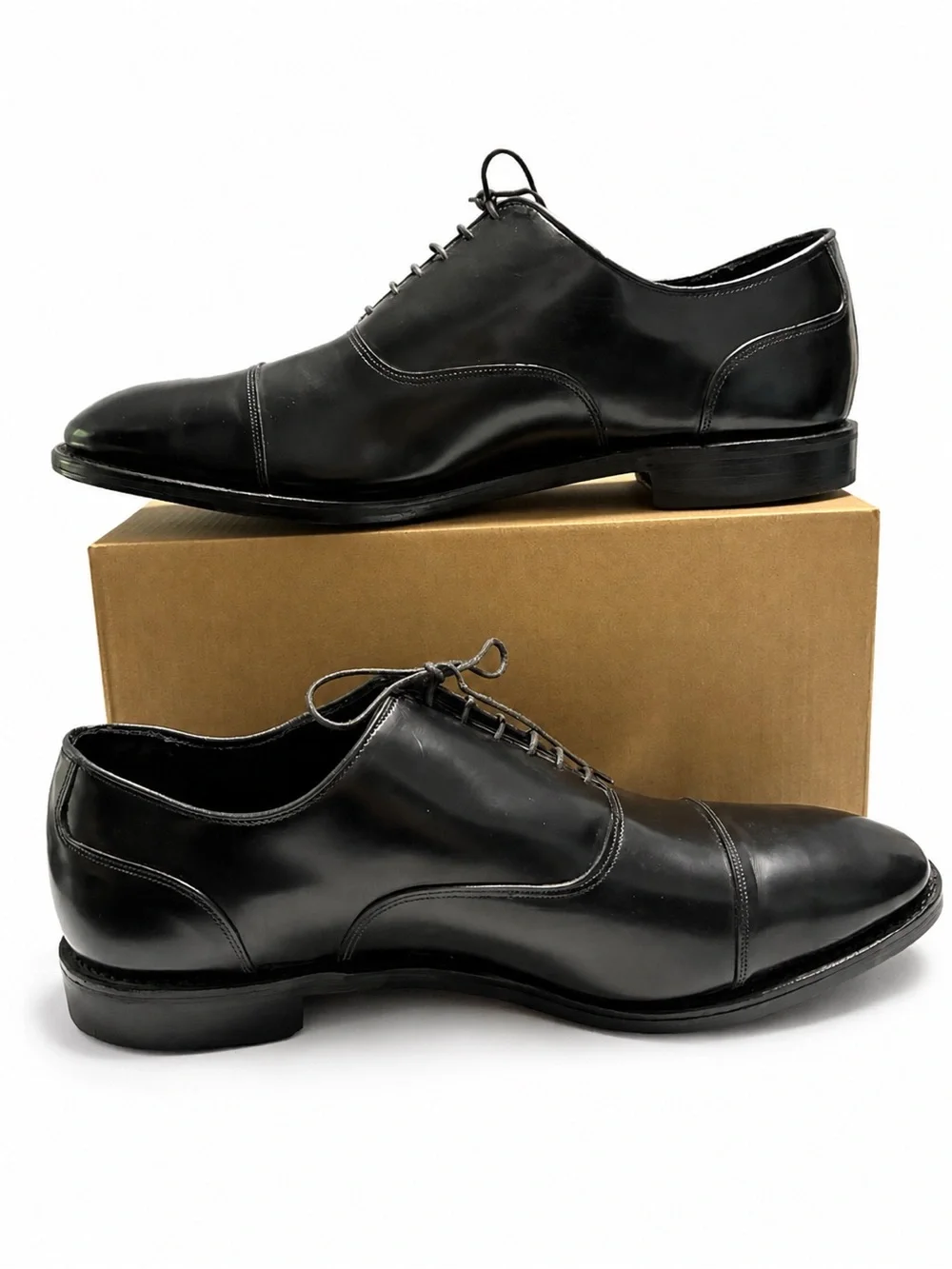 Allen Edmonds Bond Street Men’s Size 14 3E Black Leather Cap Toe Oxford Shoes
